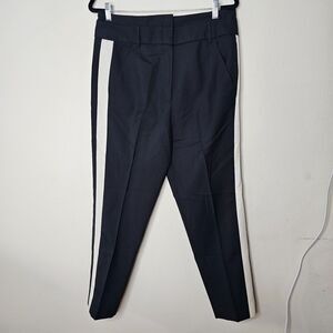 Karl Lagerfeld Black With White Stripe High Waist Tailored Pants FR40 IT44 L